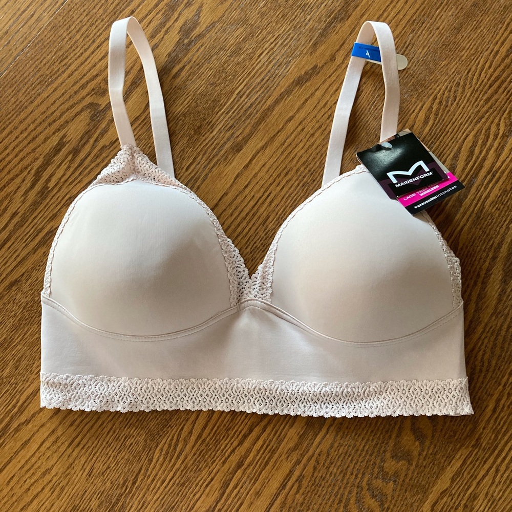 Maidenform Lace Trim Bra, size XL *NEW with Tags*